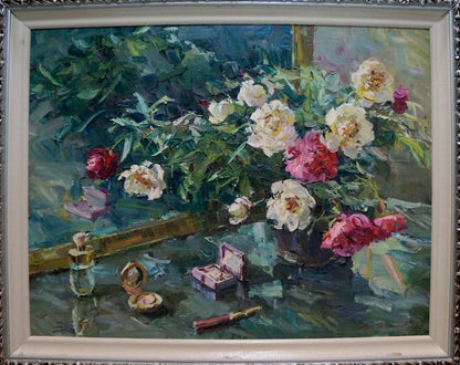 Oil painting Peonies Shapovalov Anatoly Gavrilovich
