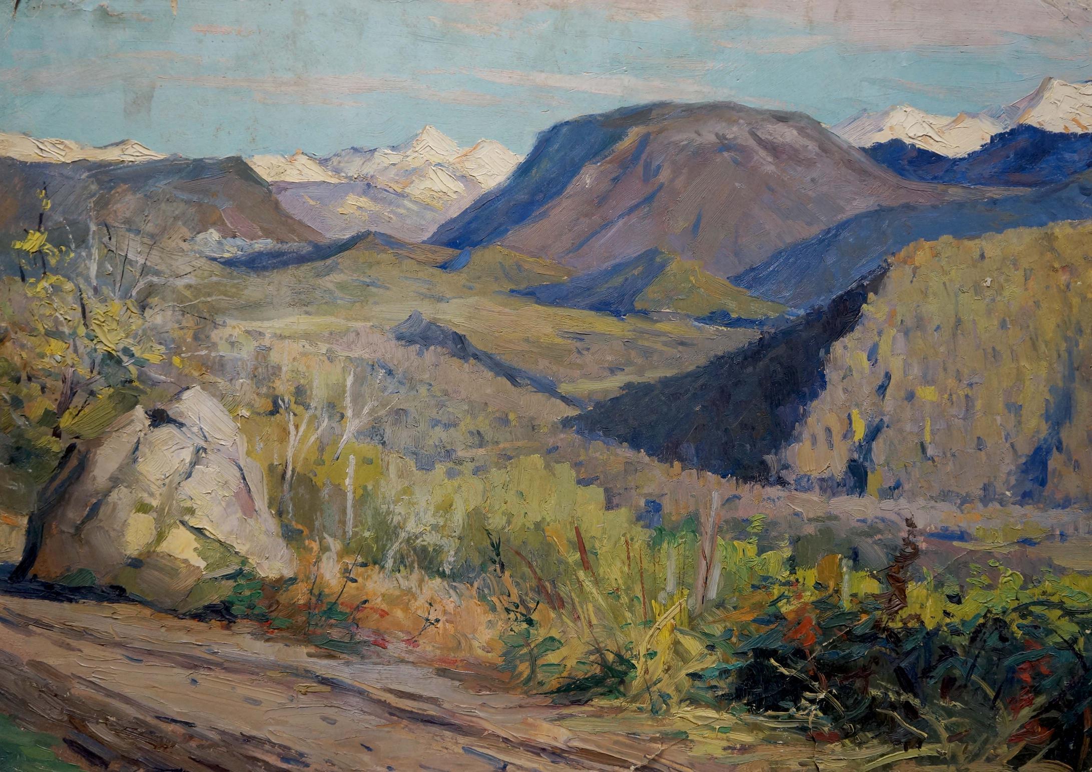 Oil painting Mountains landscape Egorov Boris Kuzmich
