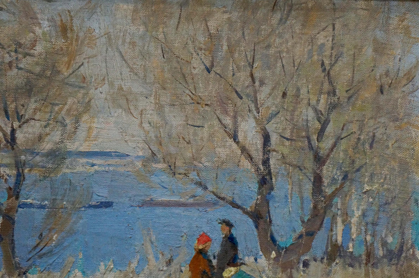 Oil painting Children near the shore Lysenko Sergey Nikolaevich