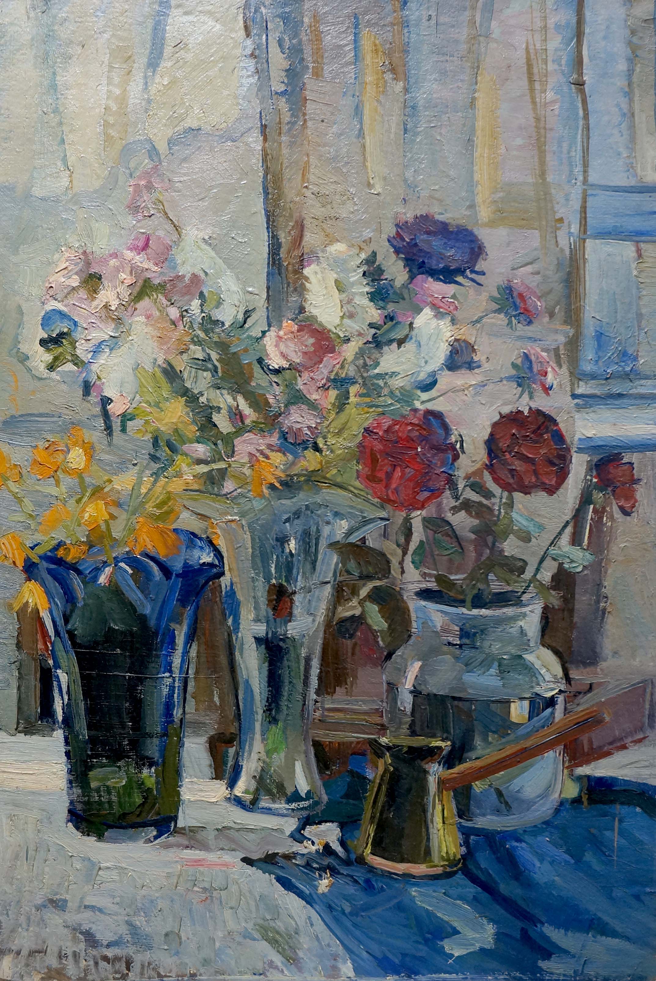 Oil painting Flowers on the window Ivannikova S.R.