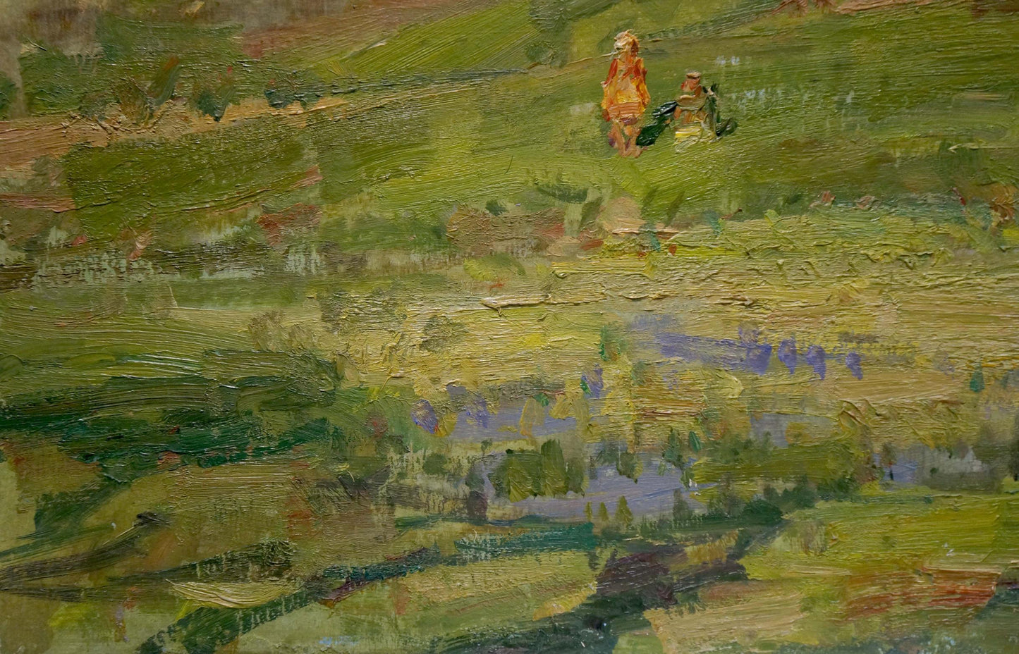 Oil painting Children in the field Olkhov Vladimir Nikolaevich