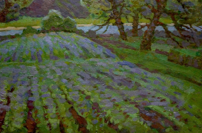 Oil artwork "Blooming Field" by Grigory Savelievich Ruban