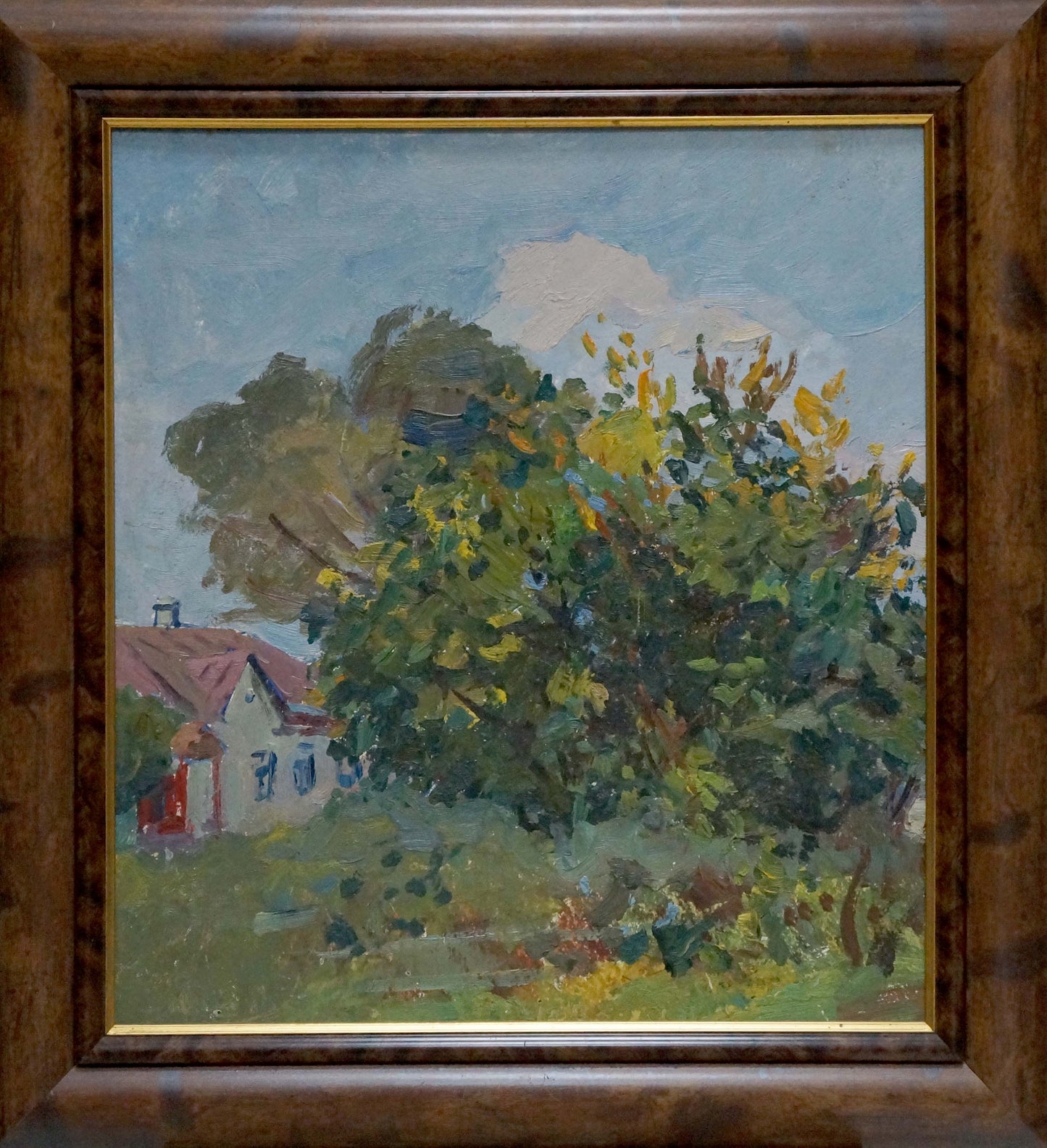 Oil painting House landscape Gantman Moses Faybovich