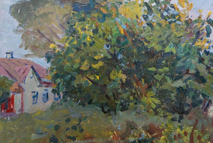 Oil painting House landscape Gantman Moses Faybovich