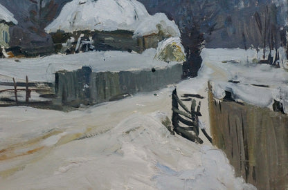 Oil painting Winter has come Gantman Moses Faybovich