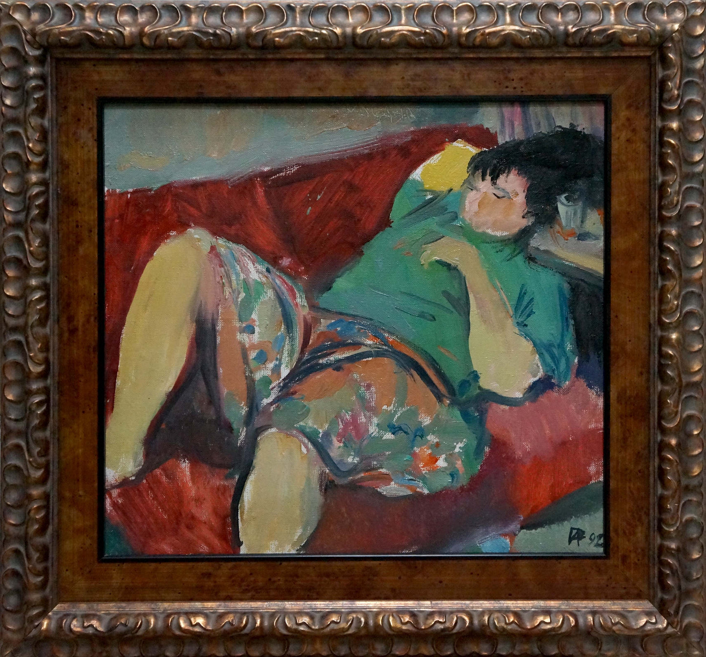 Oil painting Man is resting Garmider Gennady Vasilievich