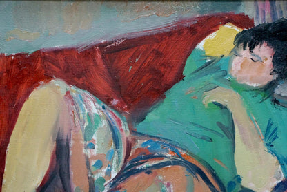 Oil painting Man is resting Garmider Gennady Vasilievich