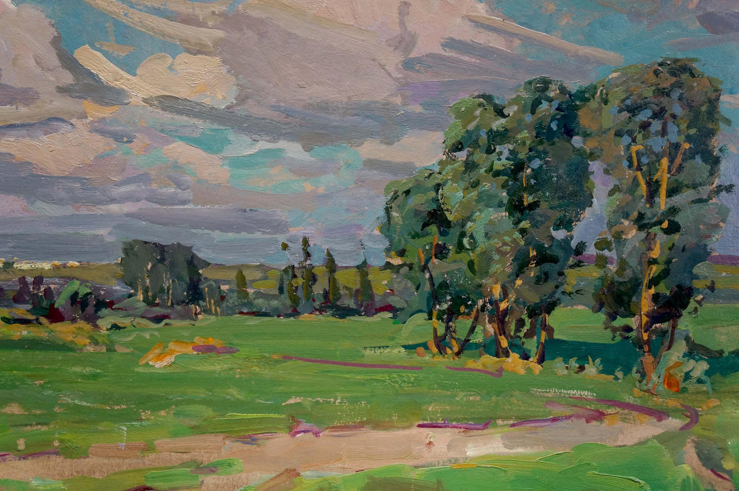 Oil painting Summer landscape Fomin Anatoly Nikiforovich