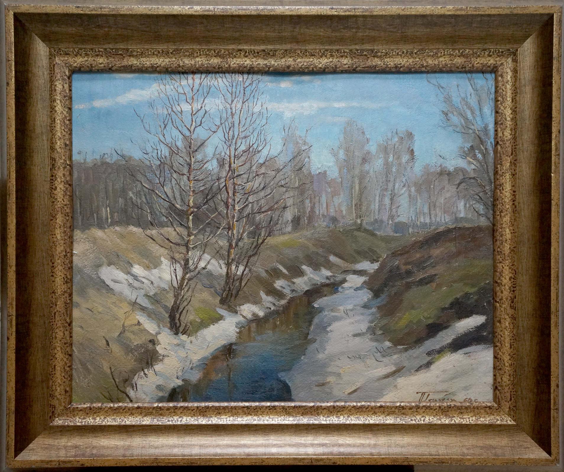 Oil painting End of winter Gorobets Pavel Matveevich