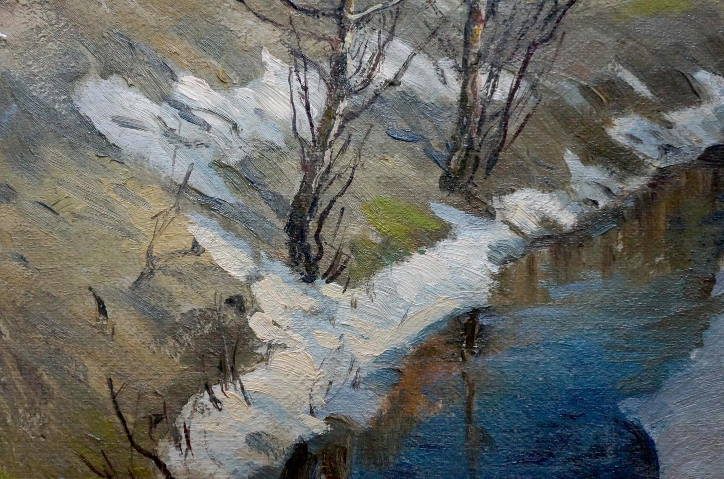 Oil painting End of winter Gorobets Pavel Matveevich