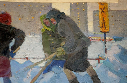 Oil painting People on the street Pokulity Konstantin Ivanovich