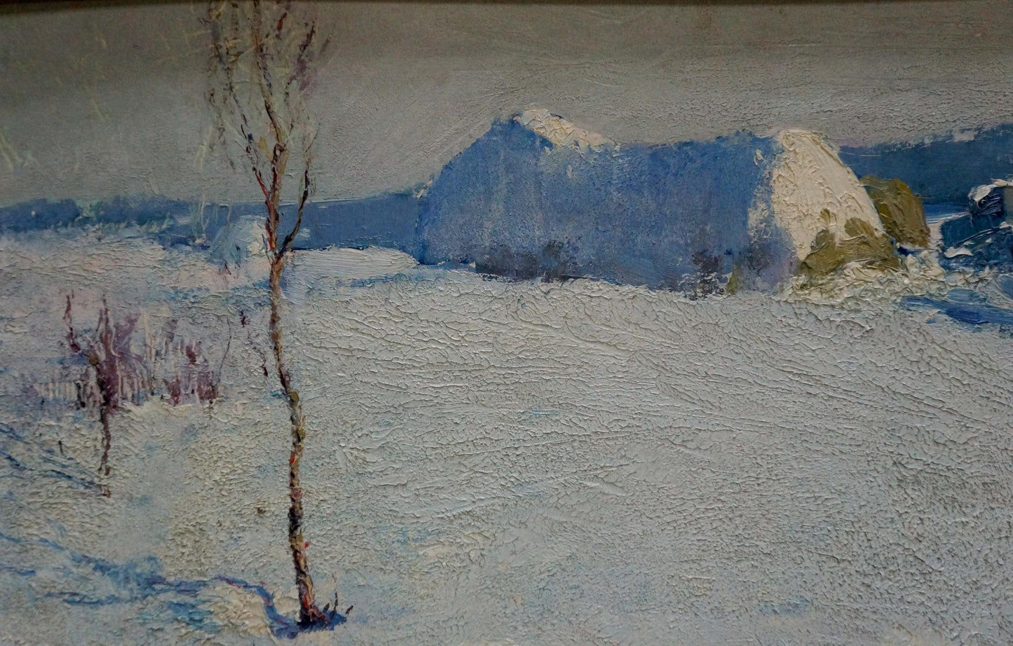 Oil painting Winter landscape Petrov George Petrovich