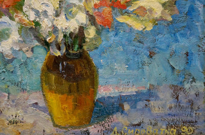 Oil painting Flowers Syrovatka Dmitry Matveevich
