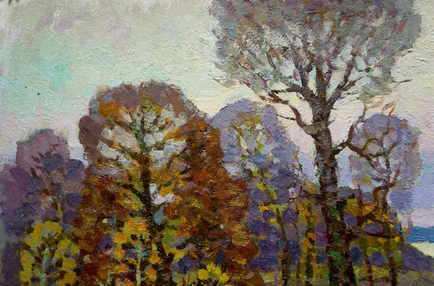 Oil painting Autumn landscape Ruban Grigory Savelievich