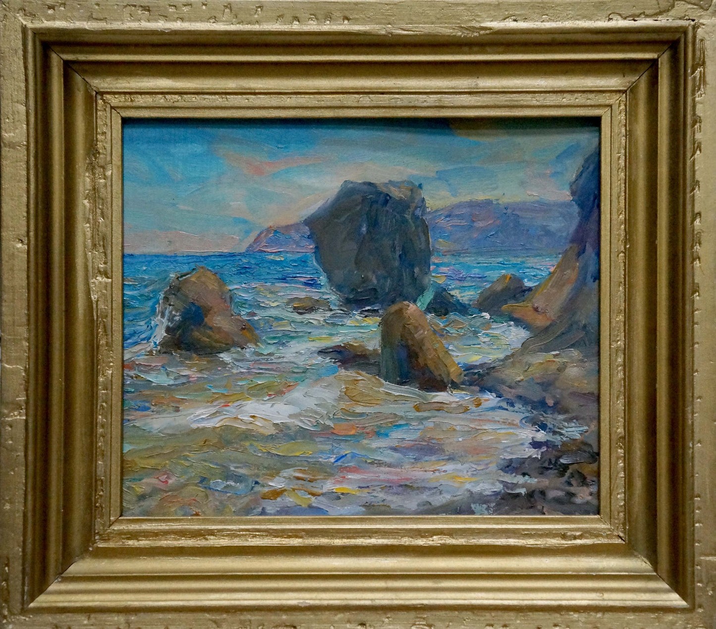 Oil painting Waves breaking on the rocks Kalashnik Dmitry Nikolaevich