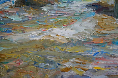 Oil painting Waves breaking on the rocks Kalashnik Dmitry Nikolaevich
