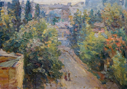 Oil painting Urban landscape Migulko Viktor Vasilievich