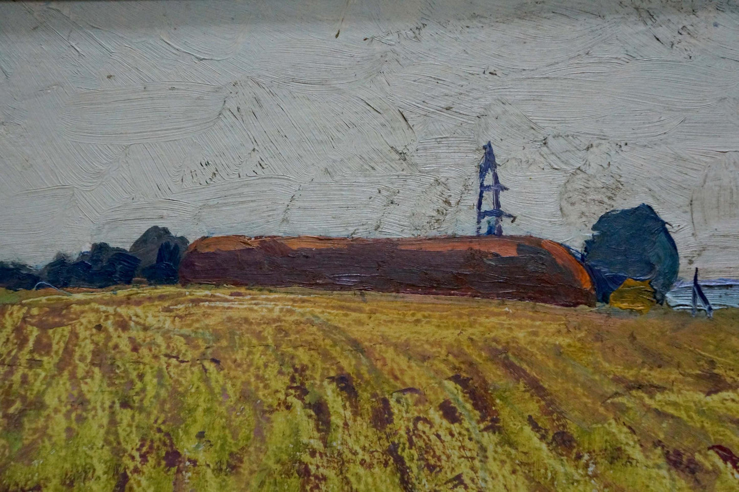Oil painting Landscape of fields