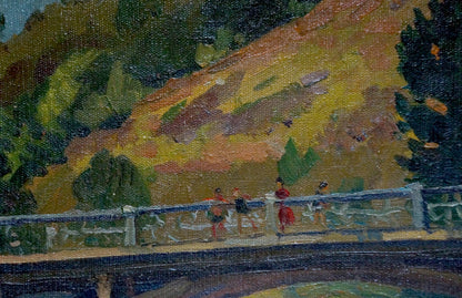 Oil painting On Bridge Sorokoletov Gavriil Vladimirovich