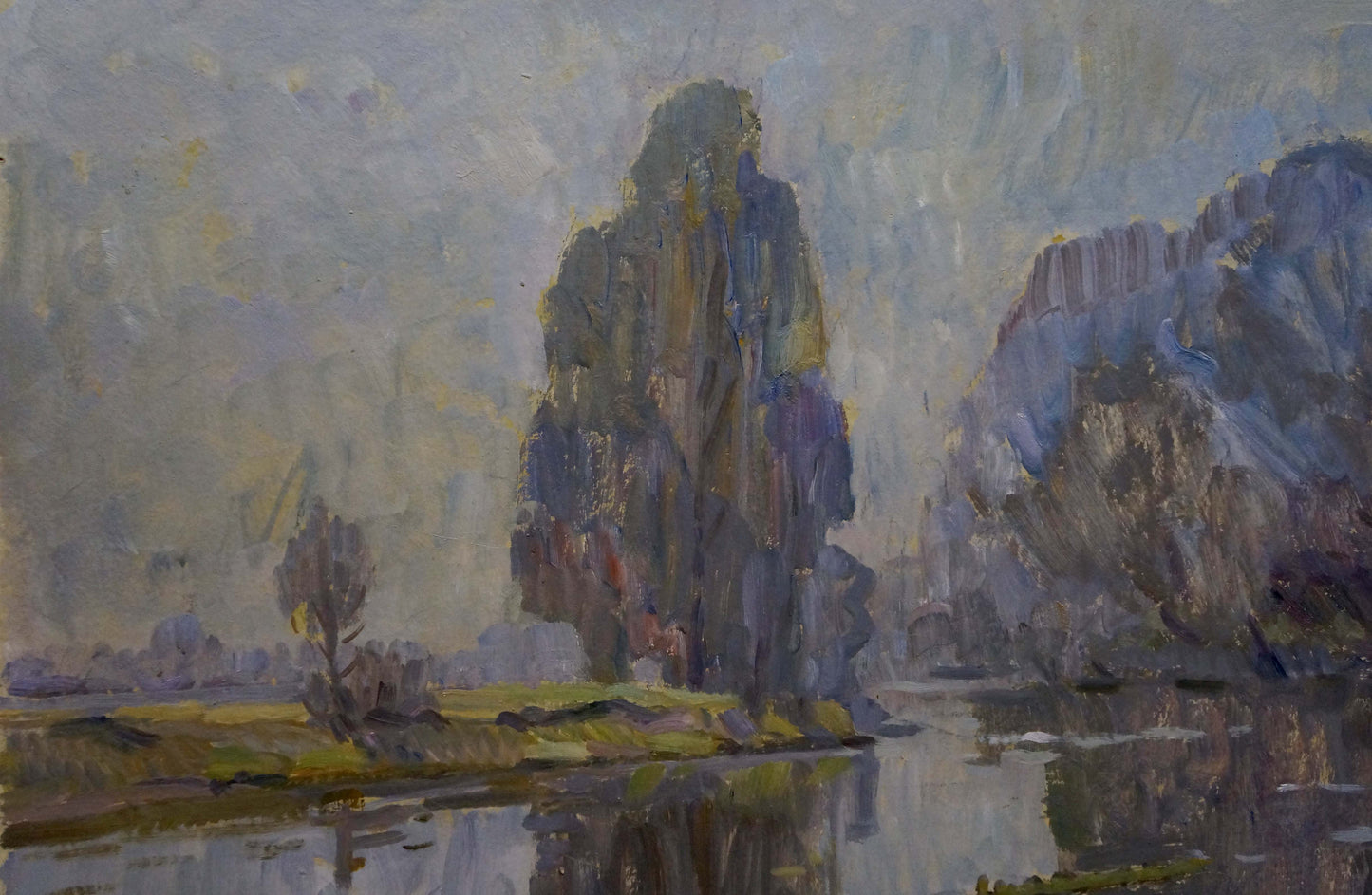 Oil painting Fog by the forest Dzyuban Ivan Feodosievich