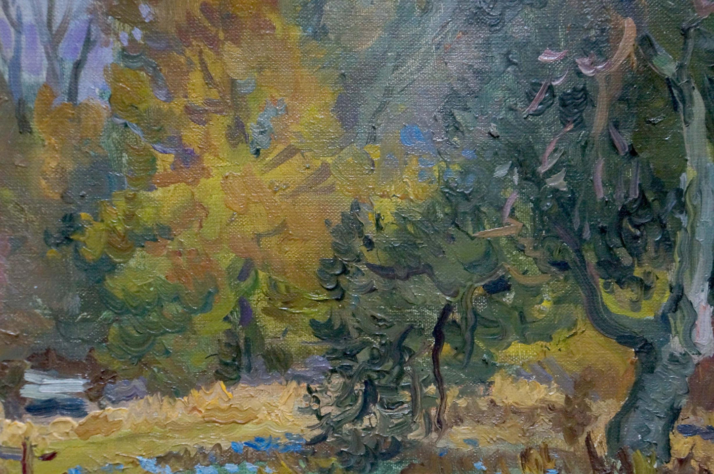 Oil painting Autumn Forestscape Unknown artist