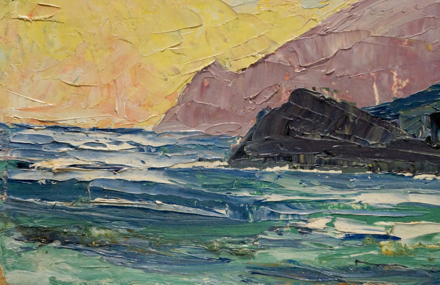 Oil painting Sea landscape Sigalevich L.E.