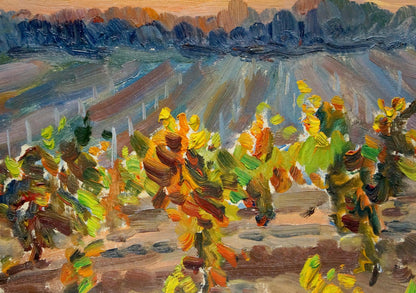 Oil painting Sunset on the vineyards Petr Kolomoitsev