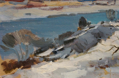 Oil painting Before a winter snowstorm Nikolay Buryachok