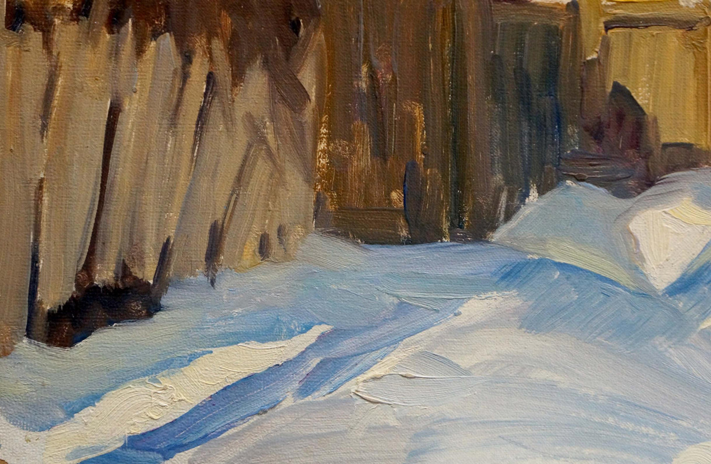 Oil painting Winter in Sednev Dzyuban Ivan Feodosievich