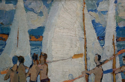 Oil painting Rowers Afanasyev Vladimir Nikolaevich