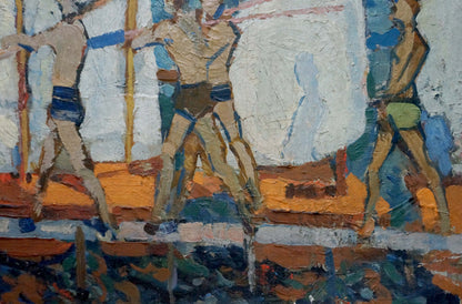 Oil painting Rowers Afanasyev Vladimir Nikolaevich