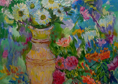 Oil painting Flowers and plums Vasily Chegodar