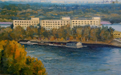 Oil painting Fishing port Filatov Vladimir Nikolaevich