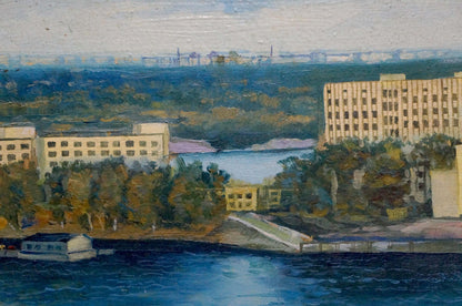 Oil painting Fishing port Filatov Vladimir Nikolaevich