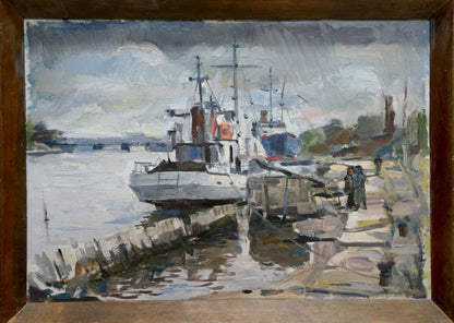 Oil painting In Port