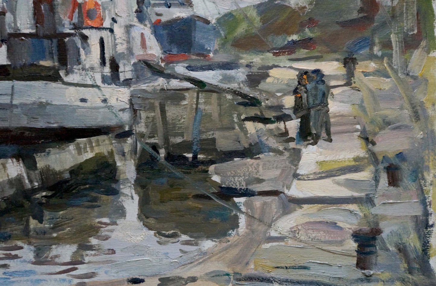Oil painting In Port