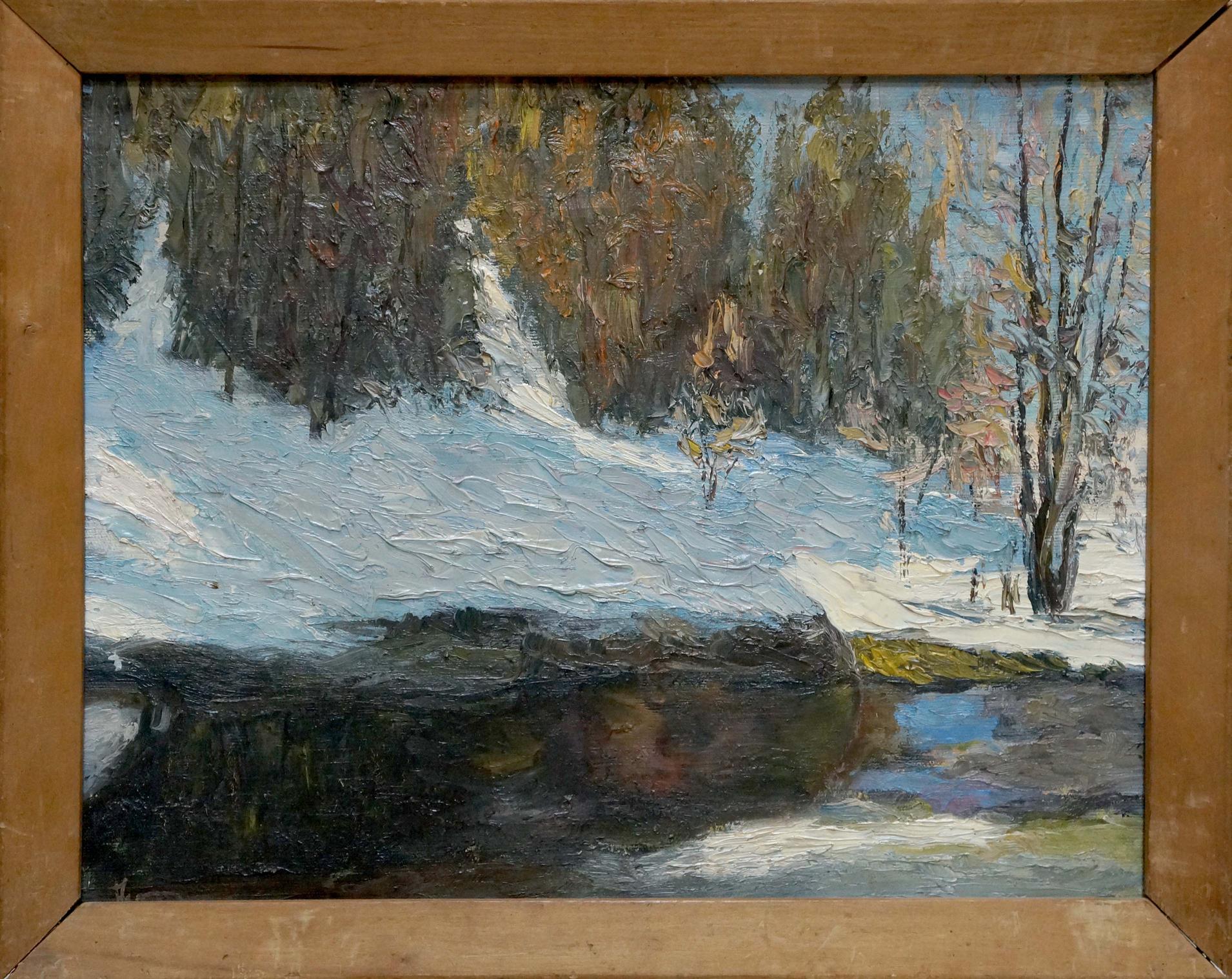 Oil painting Winter landscape Kesler M. L.