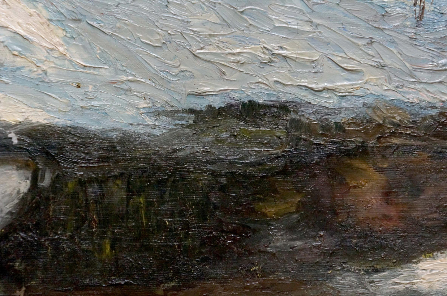 Oil painting Winter landscape Kesler M. L.