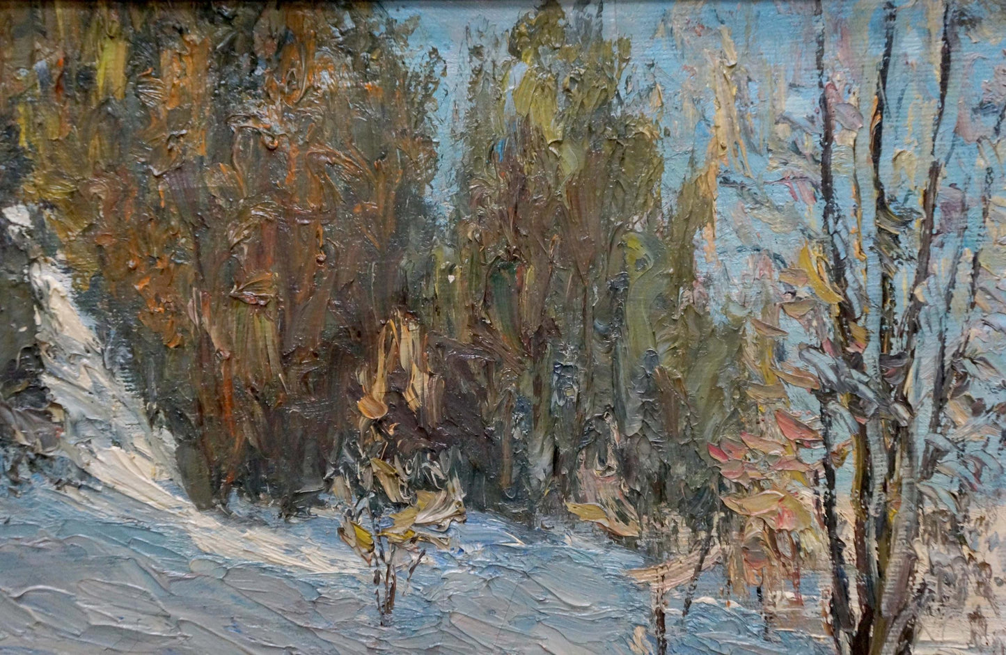 Oil painting Winter landscape Kesler M. L.