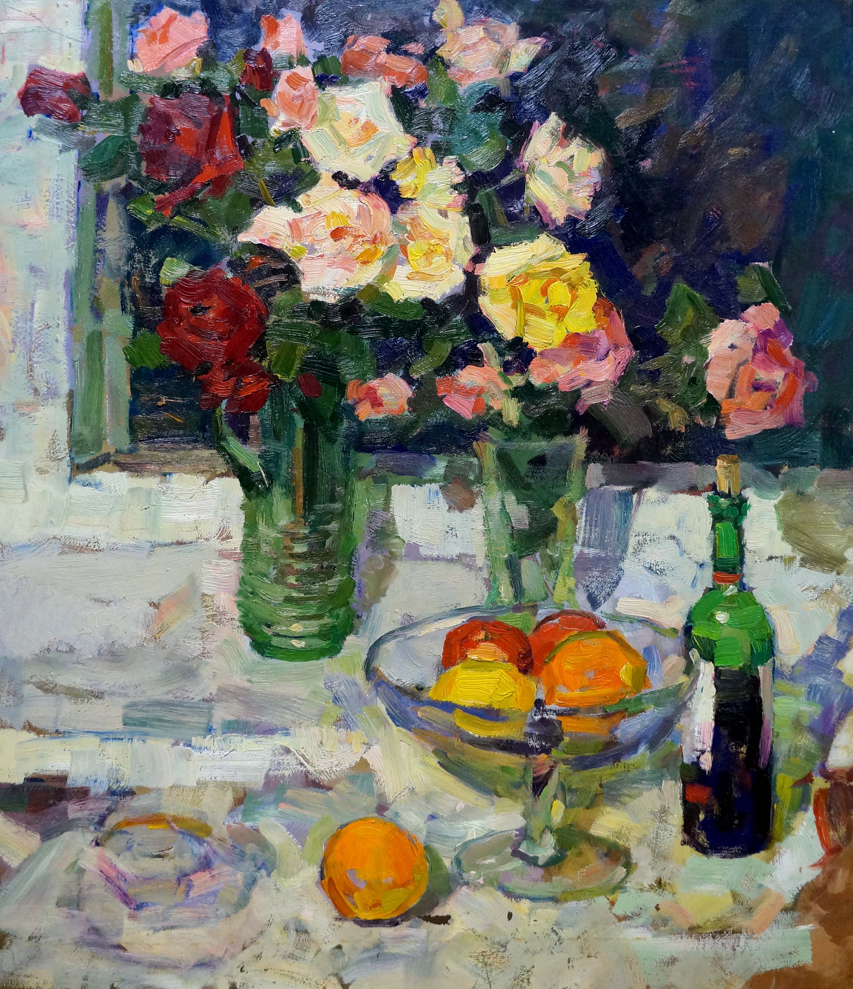 Oil painting Festive table Ryman Evgeny Nikolaevich