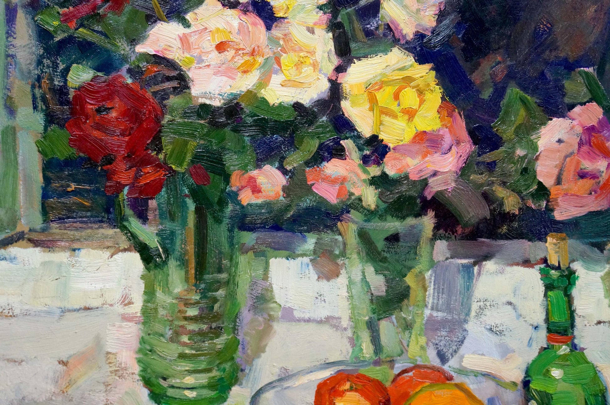 Oil painting Fruits and flowers on the table Ryman Yevgeny Mykolayovych