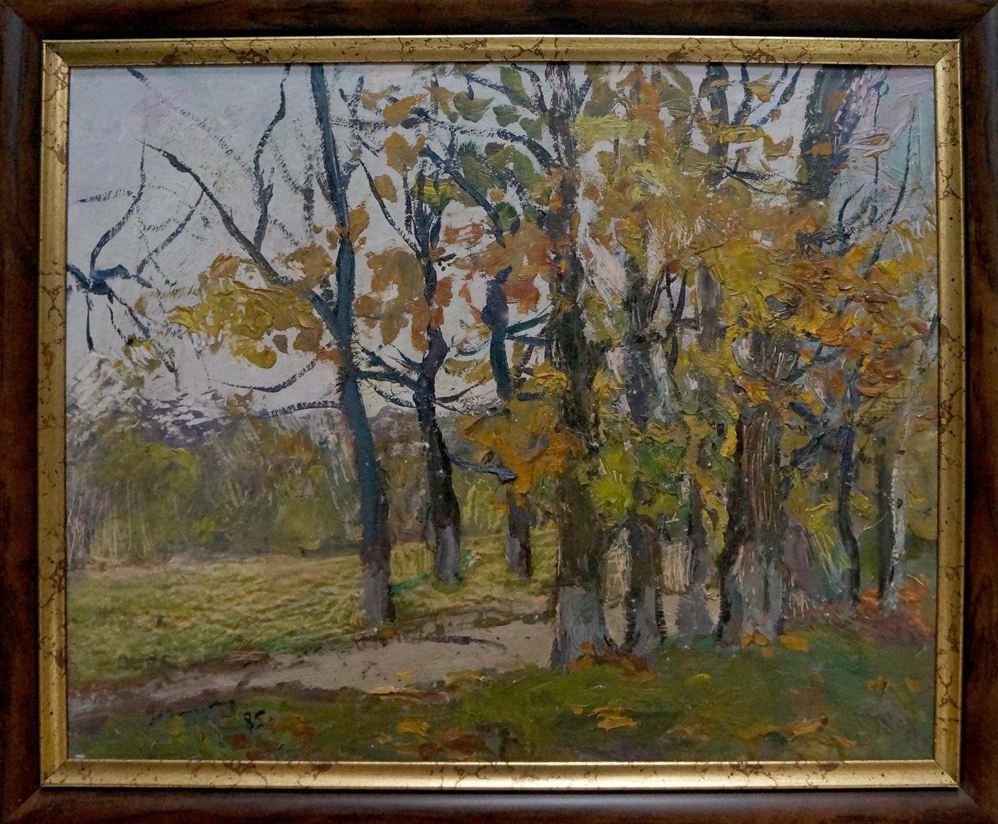 Oil painting Autumn landscape Gantman Moses Faybovich