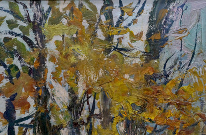 Oil painting Autumn landscape Gantman Moses Faybovich
