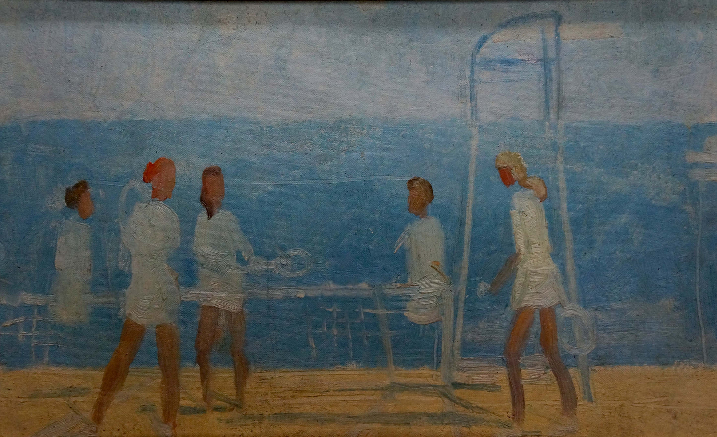 Oil painting Tennis players
