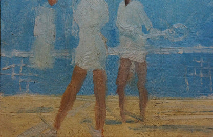 Oil painting Tennis players