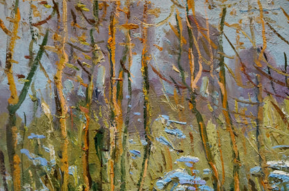 Oil painting Winter landscape Zhugan Vladimir Alexandrovich