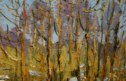 Oil painting Winter landscape Zhugan Vladimir Alexandrovich