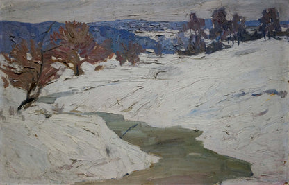 Oil painting Winter Chizhonkov Alexander Timofeevich