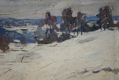 Oil painting Winter Chizhonkov Alexander Timofeevich