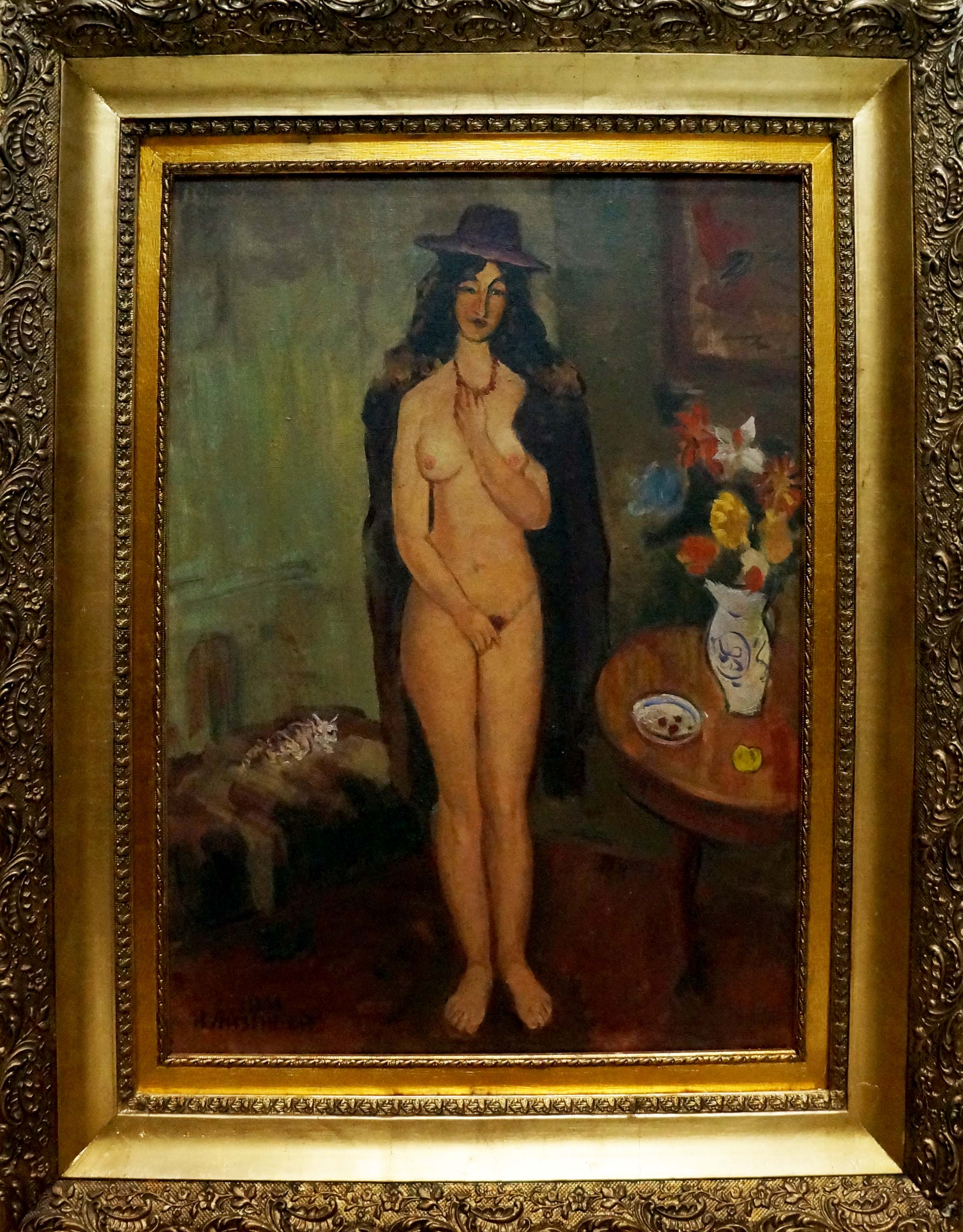 Oil painting Portrait of a naked girl Nina Evseevna Aisenberg